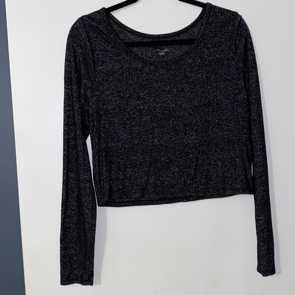 Dark heather grey SOFT crop long sleeve
